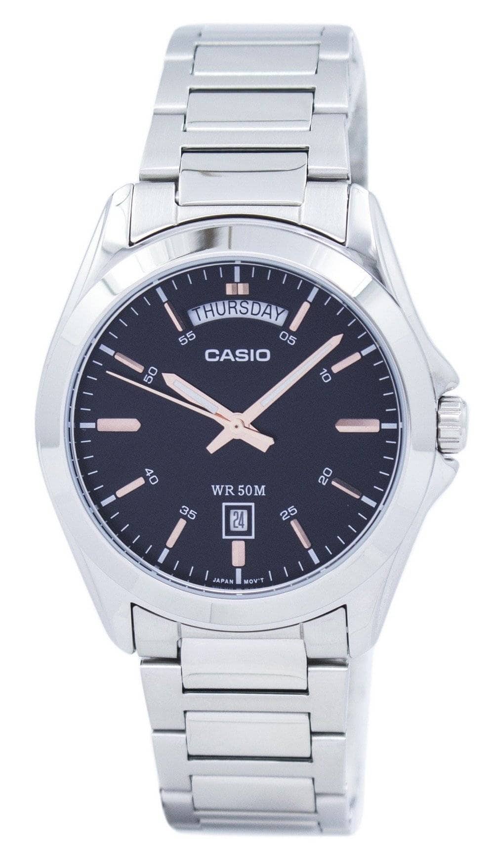 Casio - Analog Quartz MTP-1370D-1A2V MTP1370D-1A2V Men's Watch - Black