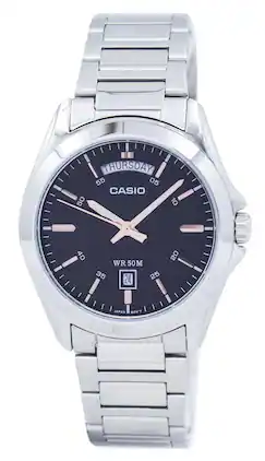 Casio - Analog Quartz MTP-1370D-1A2V MTP1370D-1A2V Men's Watch - Black
