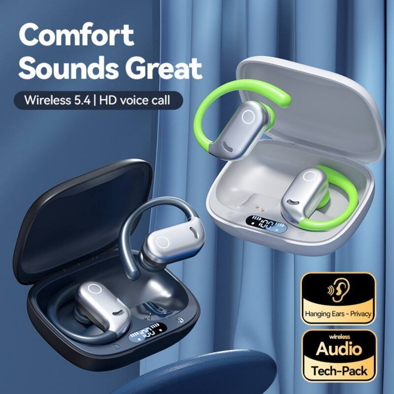 Comfort Sounds Great  
Wireless 5.4 | HD voice call  

Hanging Ears - Privacy  
wireless Audio Tech-Pack