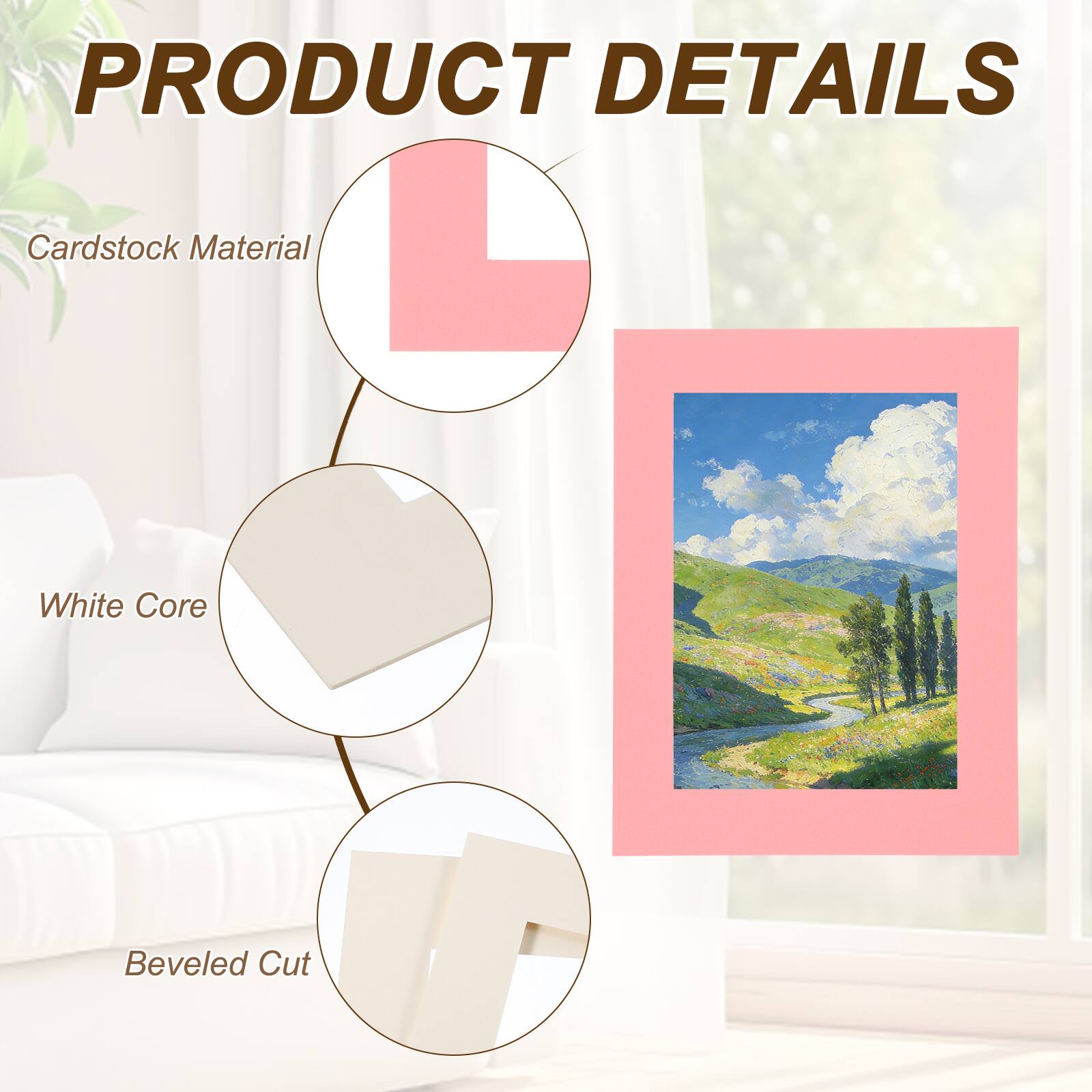 PRODUCT DETAILS

- Cardstock Material
- White Core
- Beveled Cut