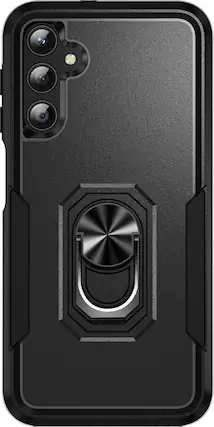Front. SaharaCase - ArmorPro Kickstand Case for Samsung Galaxy A25 5G - Black.