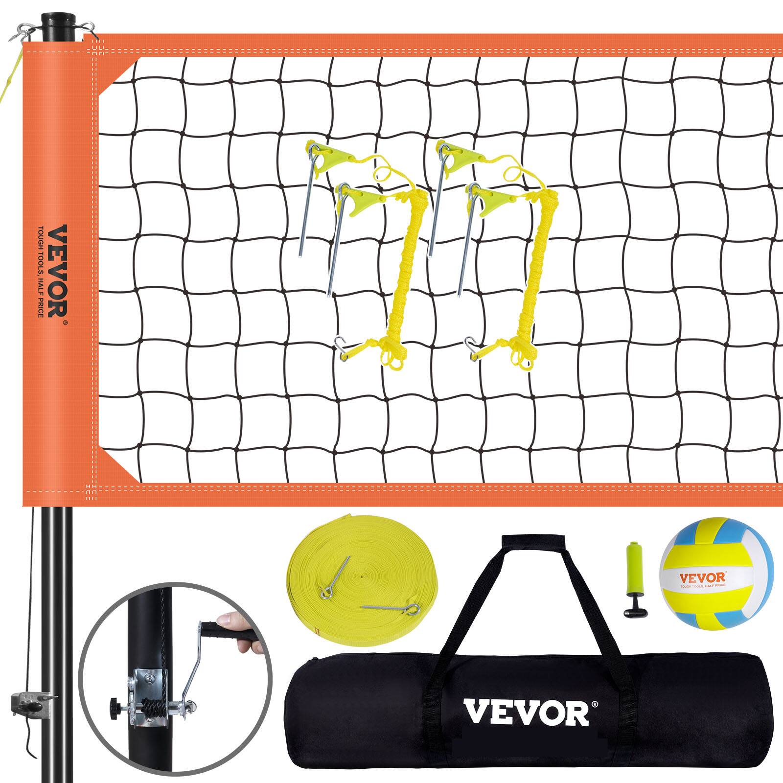 VEVOR - Outdoor Portable Volleyball Net System, Adjustable Height Aluminum Poles, Professional Volleyball Set - Orange price history on PriceWatchPro