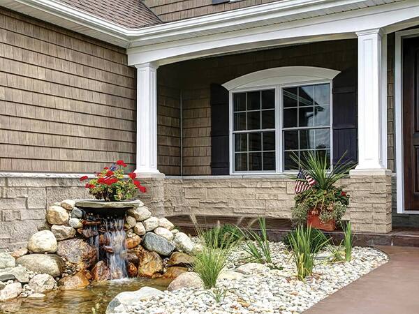 Alt View 6. LOVMOR - 1 Pack Faux Stone Wall Covering Panels for Interior and Exterior Decor PU Stone - Rhine Yellow Rust.