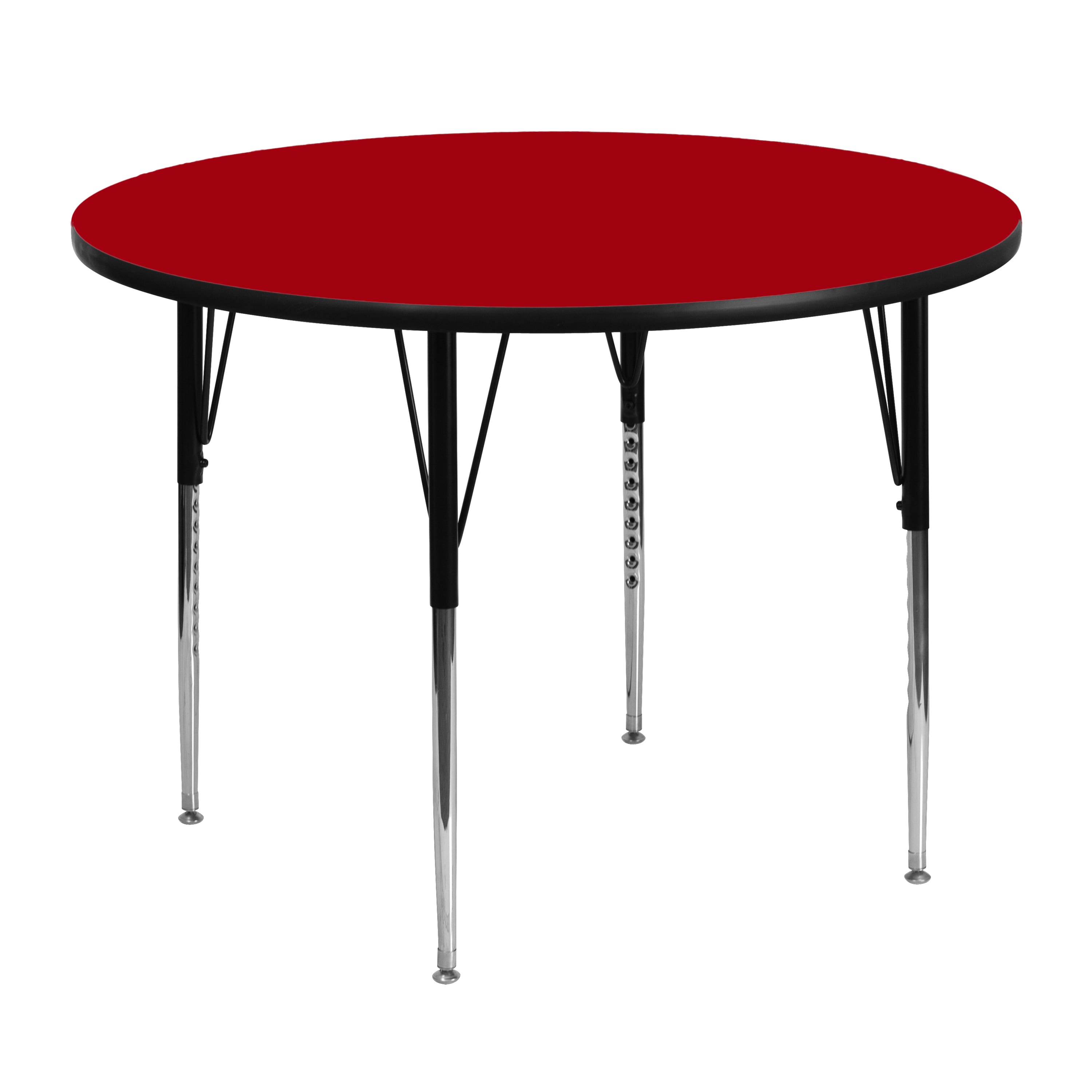 Flash Furniture - Wren 48'' Round Thermal Laminate Activity Table - Standard Height Adjustable Legs - Red price history on PriceWatchPro