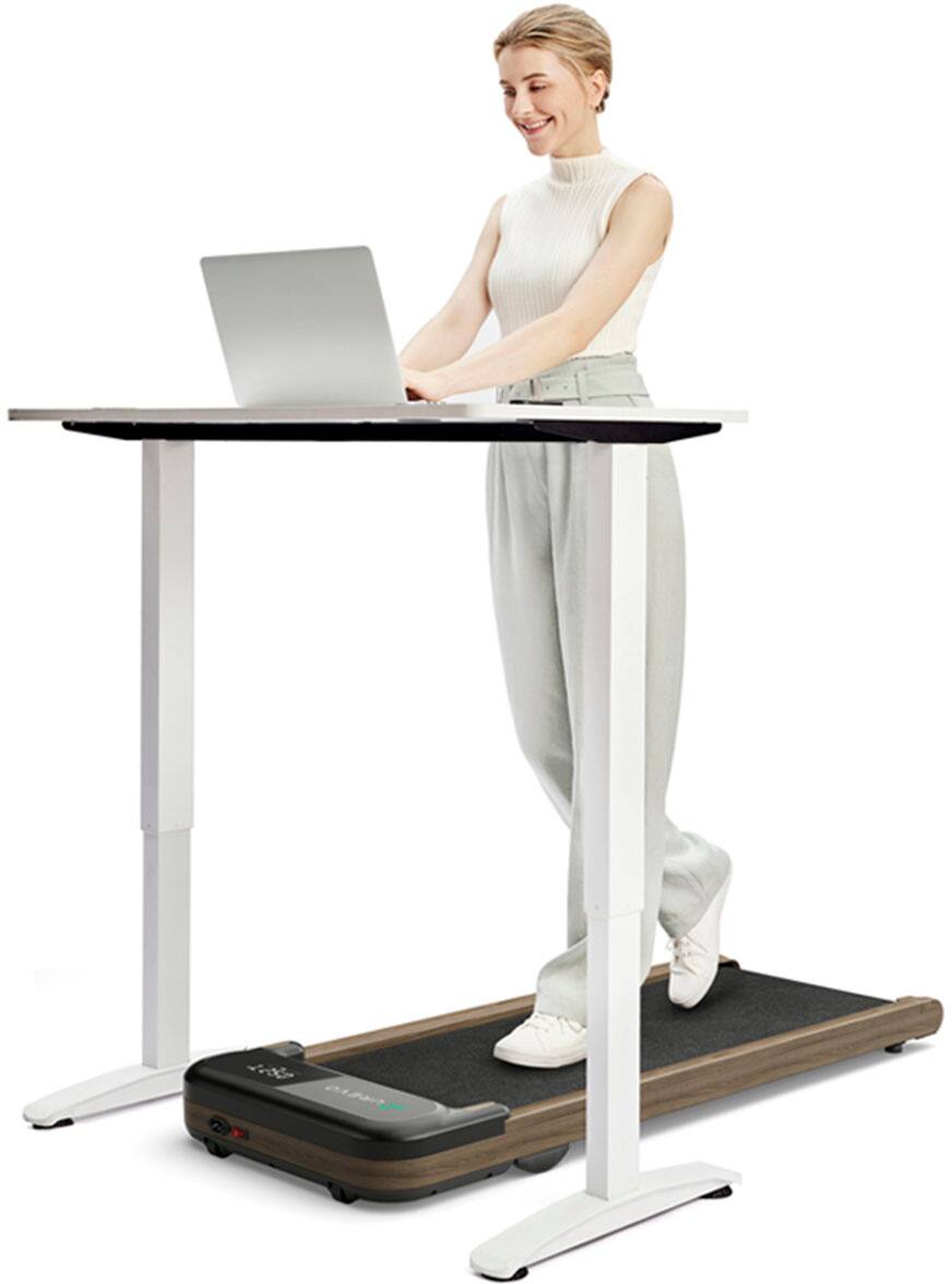 Alt View 13. Urevo - Spacewalk E4W Treadmill and Walking Pad - Brown.