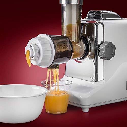 Left. STX International - STX Intl Megaforce 3000 Air Cooled Powerful Electric Meat Grinder, 3 Speed, Sausage Stuffer - White.