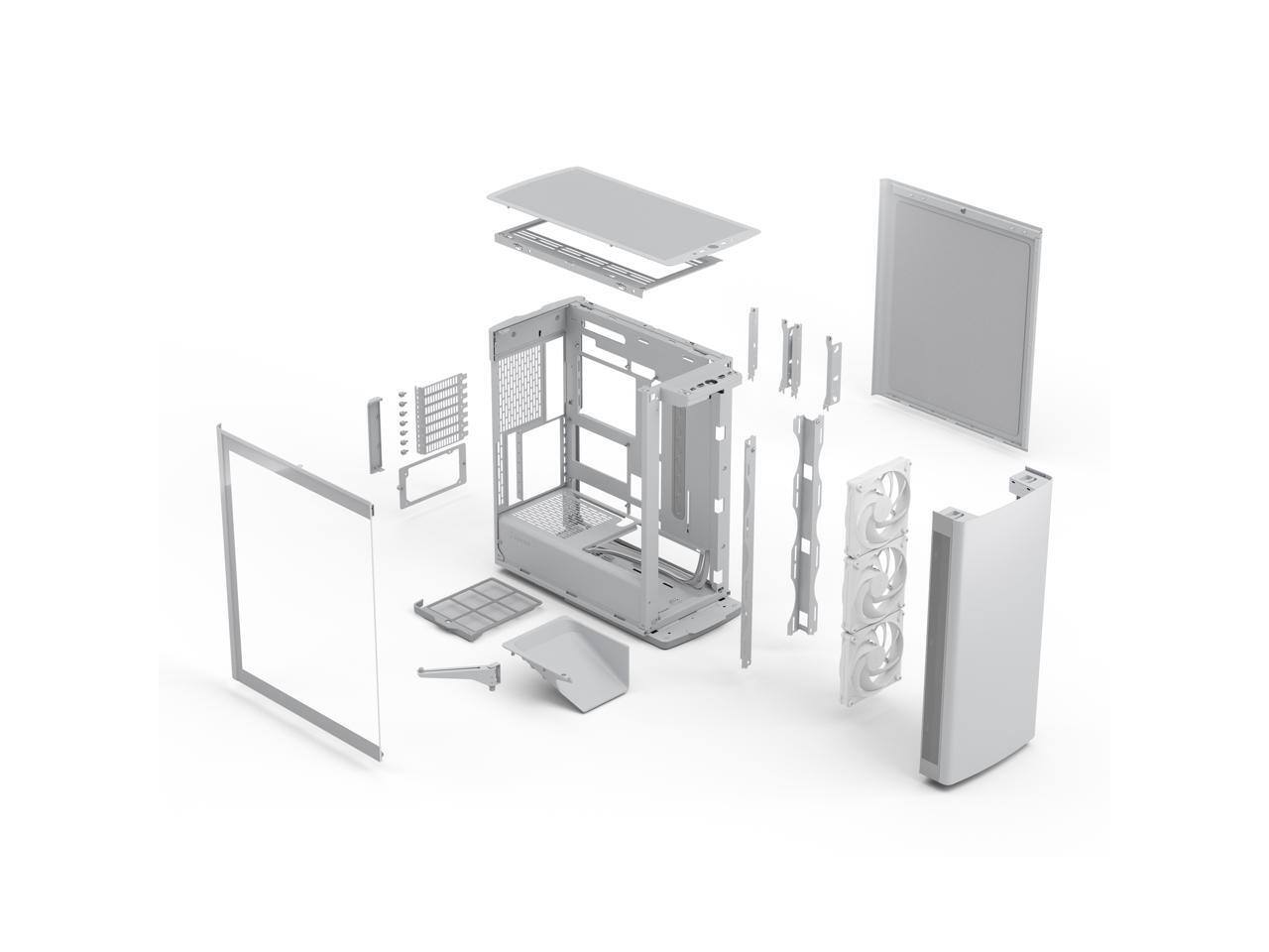 Alt View 7. Fractal Design - Define One TG PC Gaming Case - Tempered Glass, 3 Fans, ATX/E-ATX/mATX/ITX Support - Black.