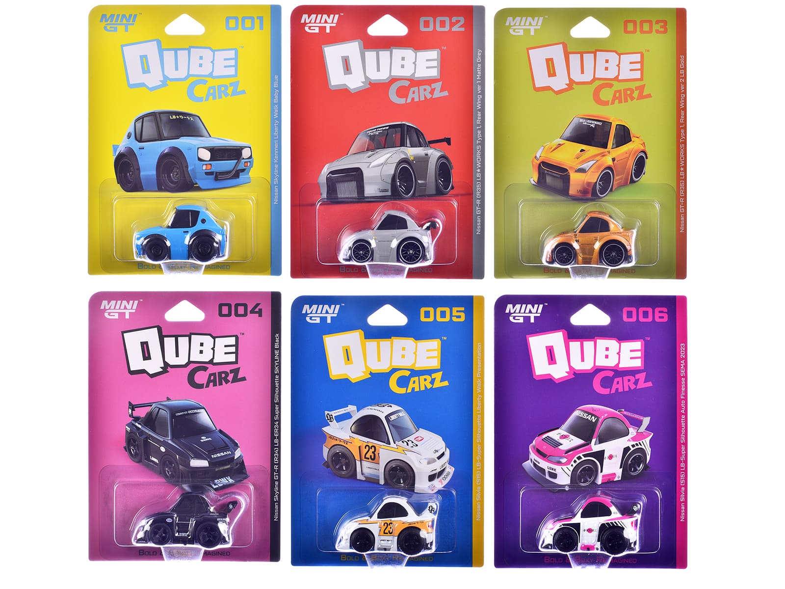 "True Scale Miniatures - ""QubeCarz"" Series #1 Set of 6 pieces 1/64 Diecast Model Cars by Mini GT" price history on PriceWatchPro