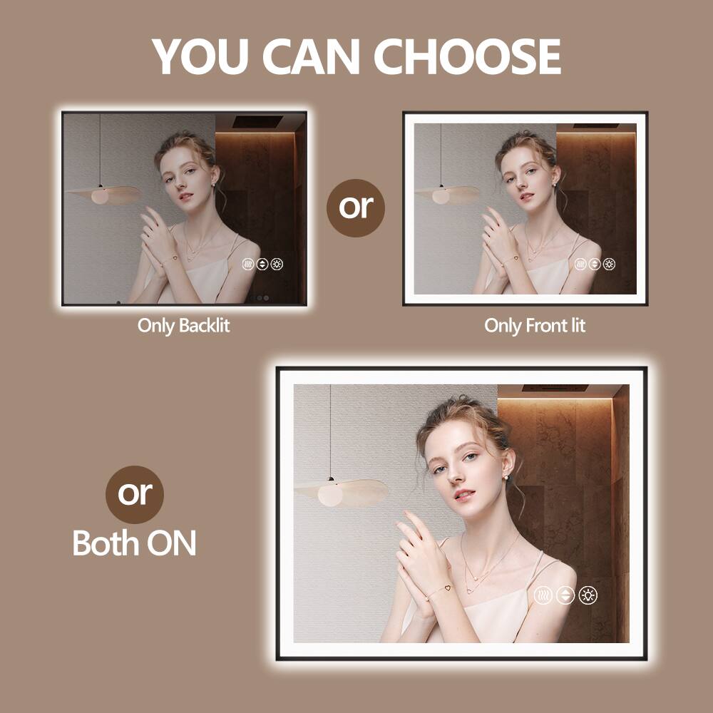 YOU CAN CHOOSE

or

Only Backlit

or

Only Front lit

or

Both ON