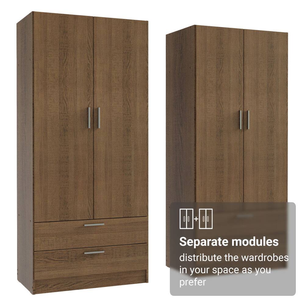 Separate modules distribute the wardrobes in your space as you prefer