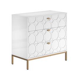 Boyel Living - 32.28 in. H Freestanding Storage Cabinet 3 Drawer Accent Cabinet - White