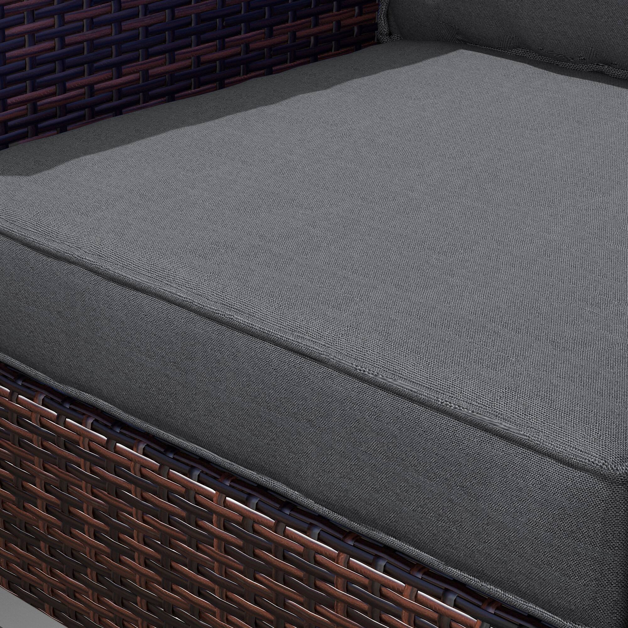 Alt View 8. Outsunny - Chair Cushions Set of 4 with Seat & Backrest - Gray.