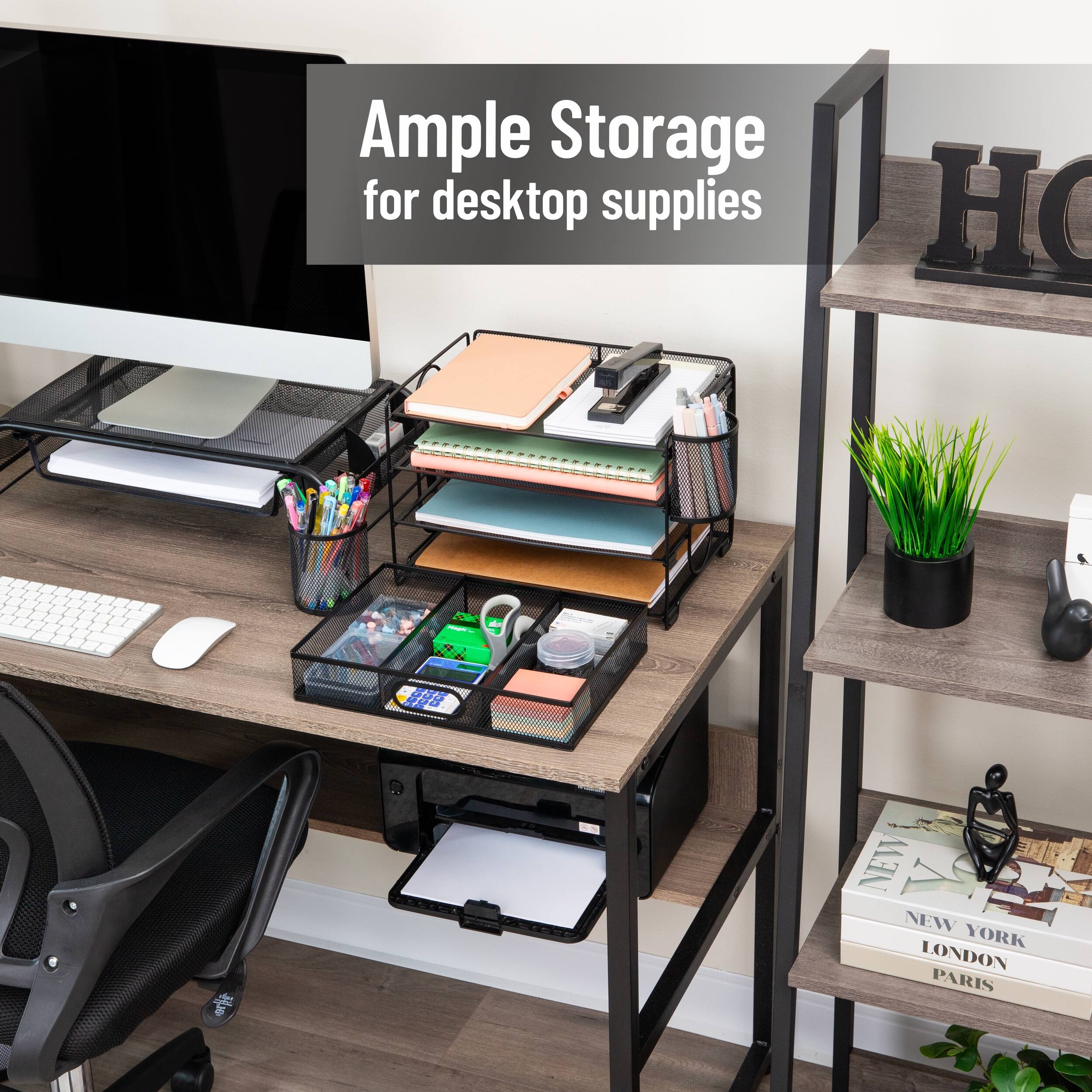 Ample Storage for desktop supplies