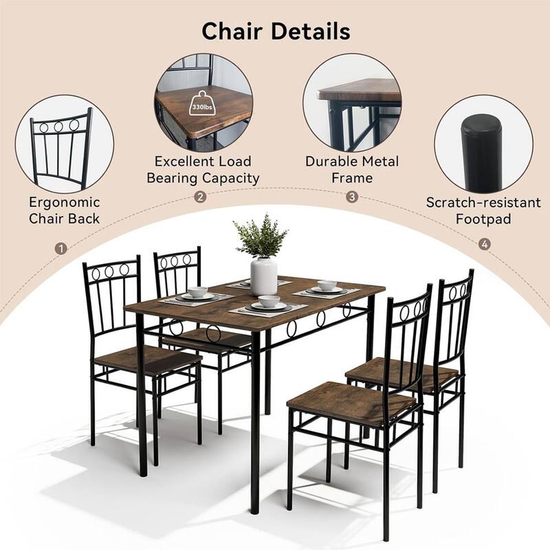 Chair Details

1. Ergonomic Chair Back
2. Excellent Load Bearing Capacity (330lbs)
3. Durable Metal Frame
4. Scratch-resistant Footpad
