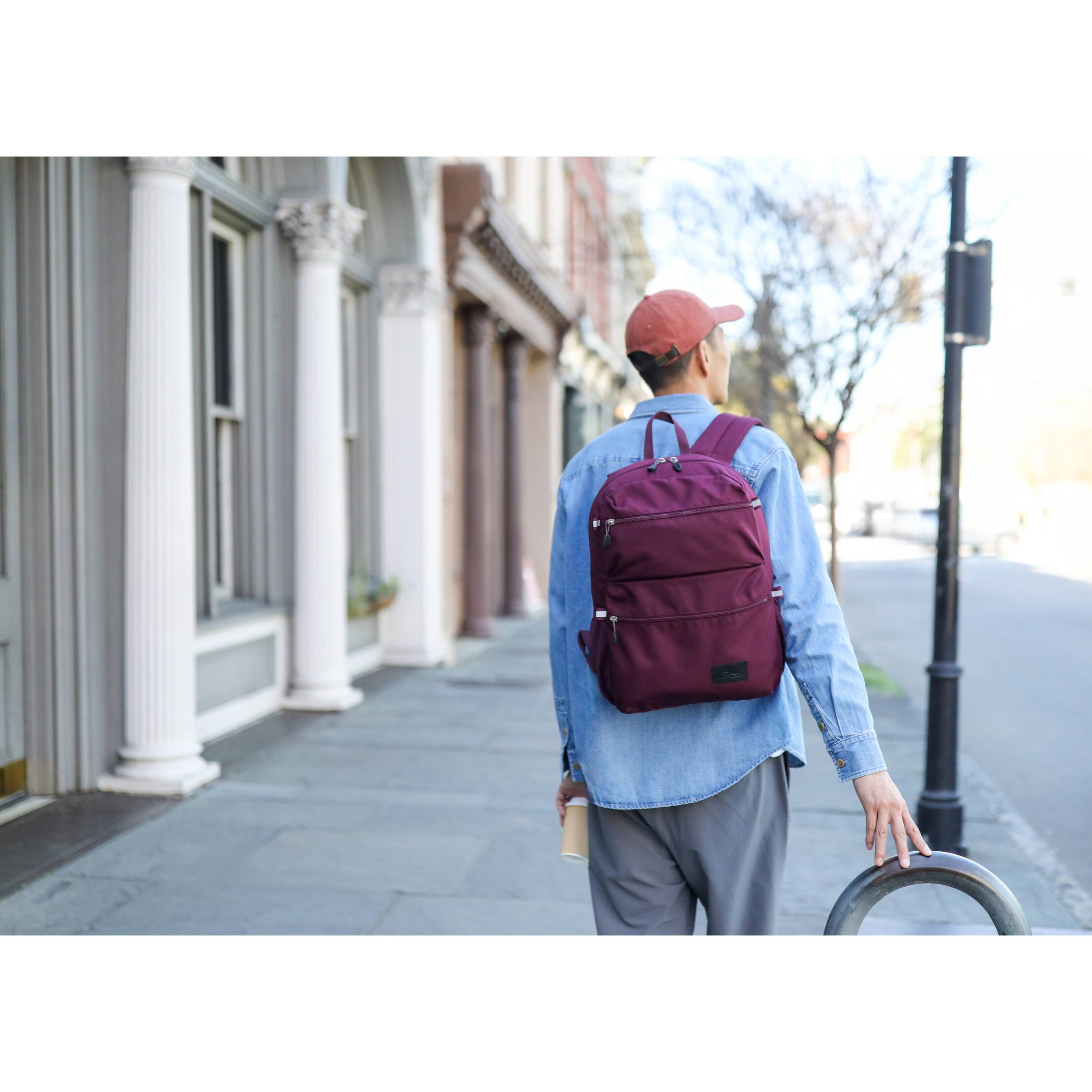 Alt View 4. High Sierra - BTS 2020 Everclass Backpack - Maroon.