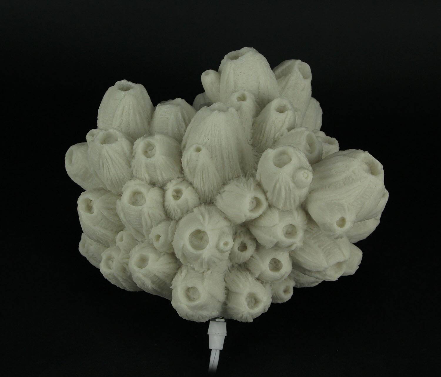 Alt View 3. Zeckos - White Faux Tube Coral Decorative Coastal Art Accent Lamp - White.