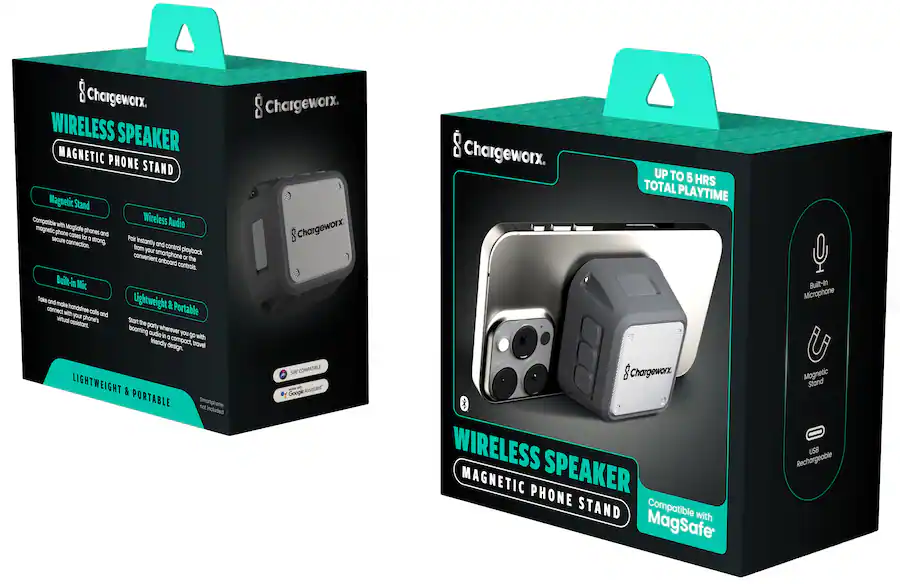 Movable Av Rack Chargeworx MagSafe Portable Bluetooth Speaker Black - Best Buy