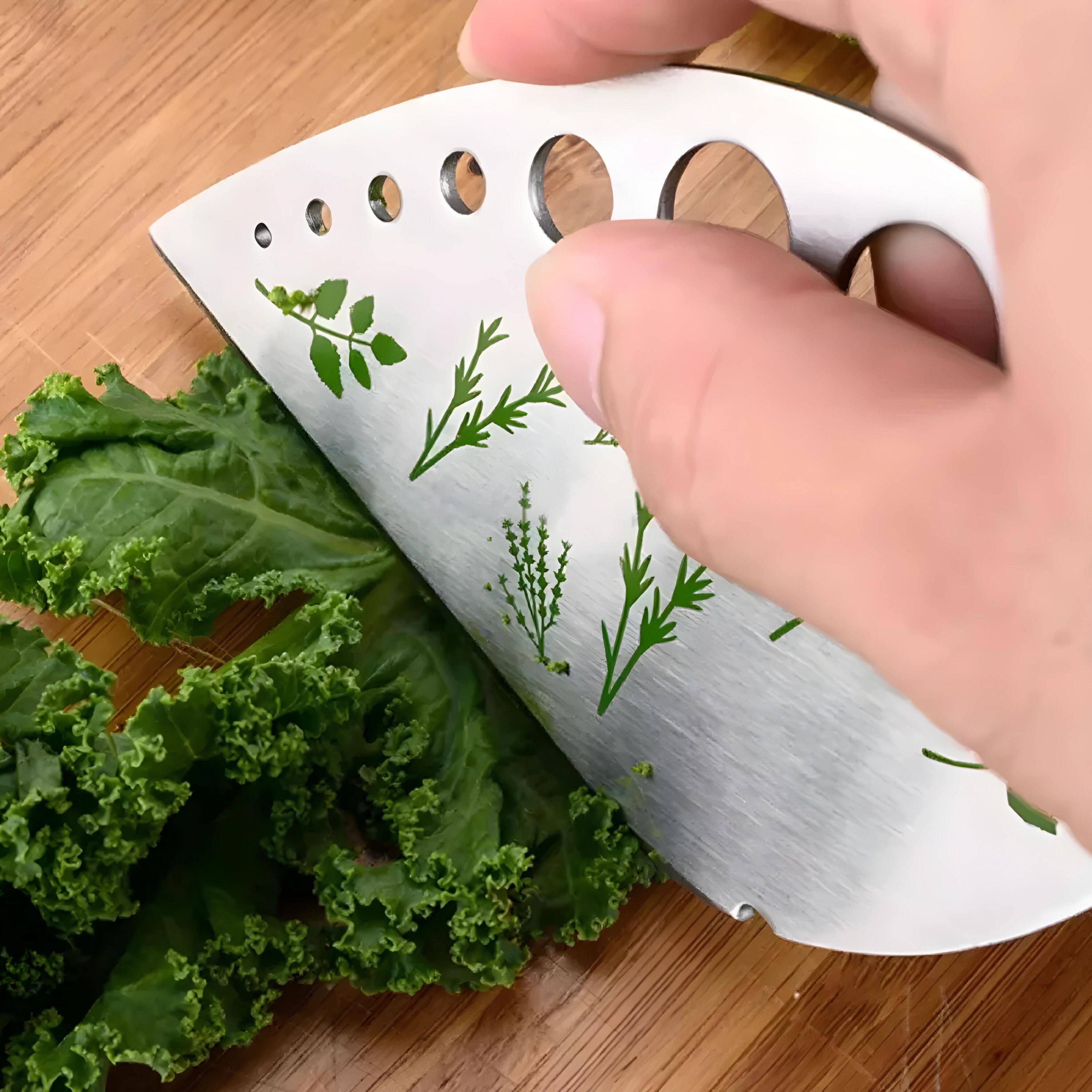 Angle. Kitcheniva - 9-Hole Leaf Herb Stripper Peeler Tool.