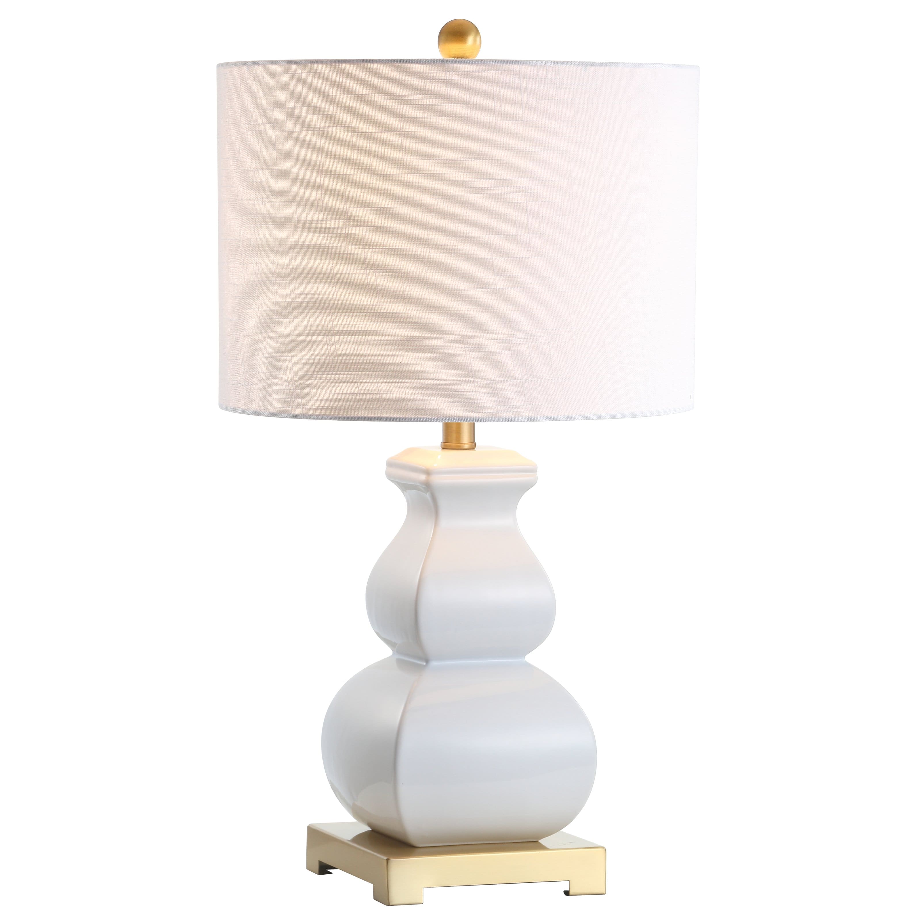 "Jonathan Y - Vienna 25.5"" Ceramic LED Table Lamp, /Gold - White" price history on PriceWatchPro