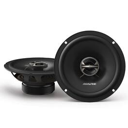 Alpine - EL-E65-G 6.5" Coaxial 2-Way Speaker Set, Pair - Black/Gray