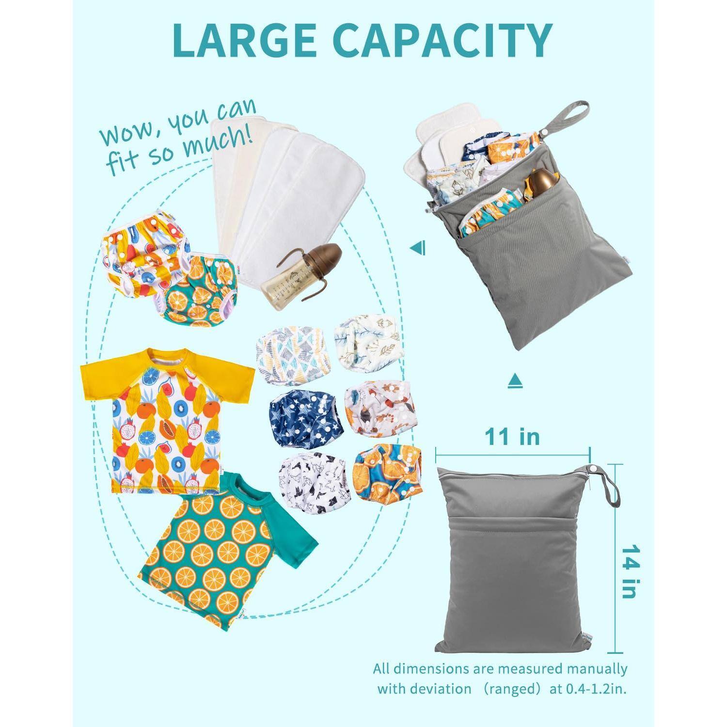 LARGE CAPACITY

Wow, you can fit so much!

11 in
14 in

All dimensions are measured manually with deviation (ranged) at 0.4-1.2in.