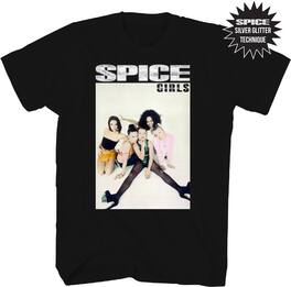 PopMarket - Spice Girls - Spice Girls - Group Photo - Small Black / Glitter 20011075A1 - APPAREL - Multicolor
