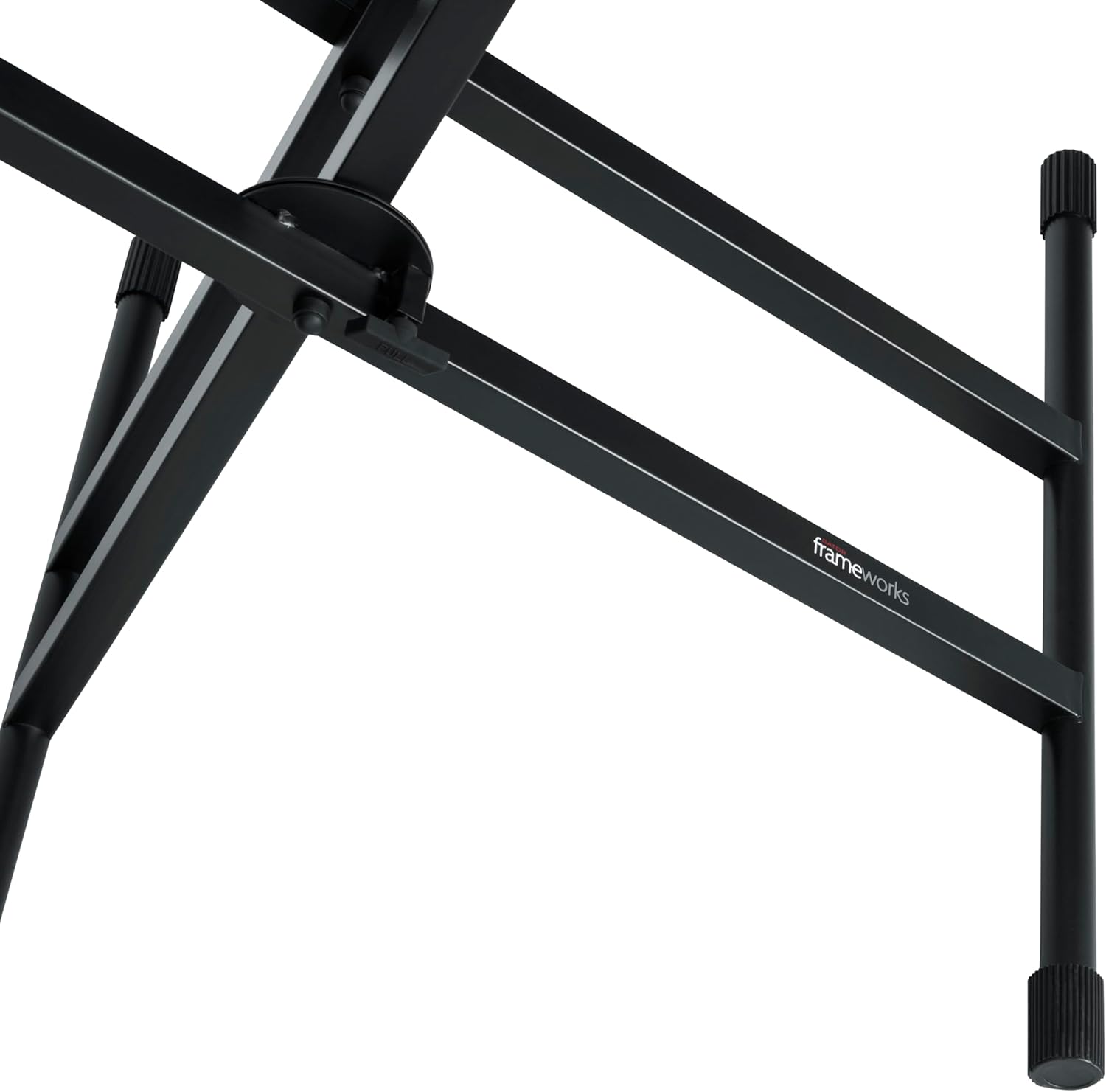 Alt View 2. Gator - Frameworks Deluxe 2-Tier X-Style Keyboard Stand with Heavy-Duty Steel Construction and Double Brace Adjustable Frame - Blue.