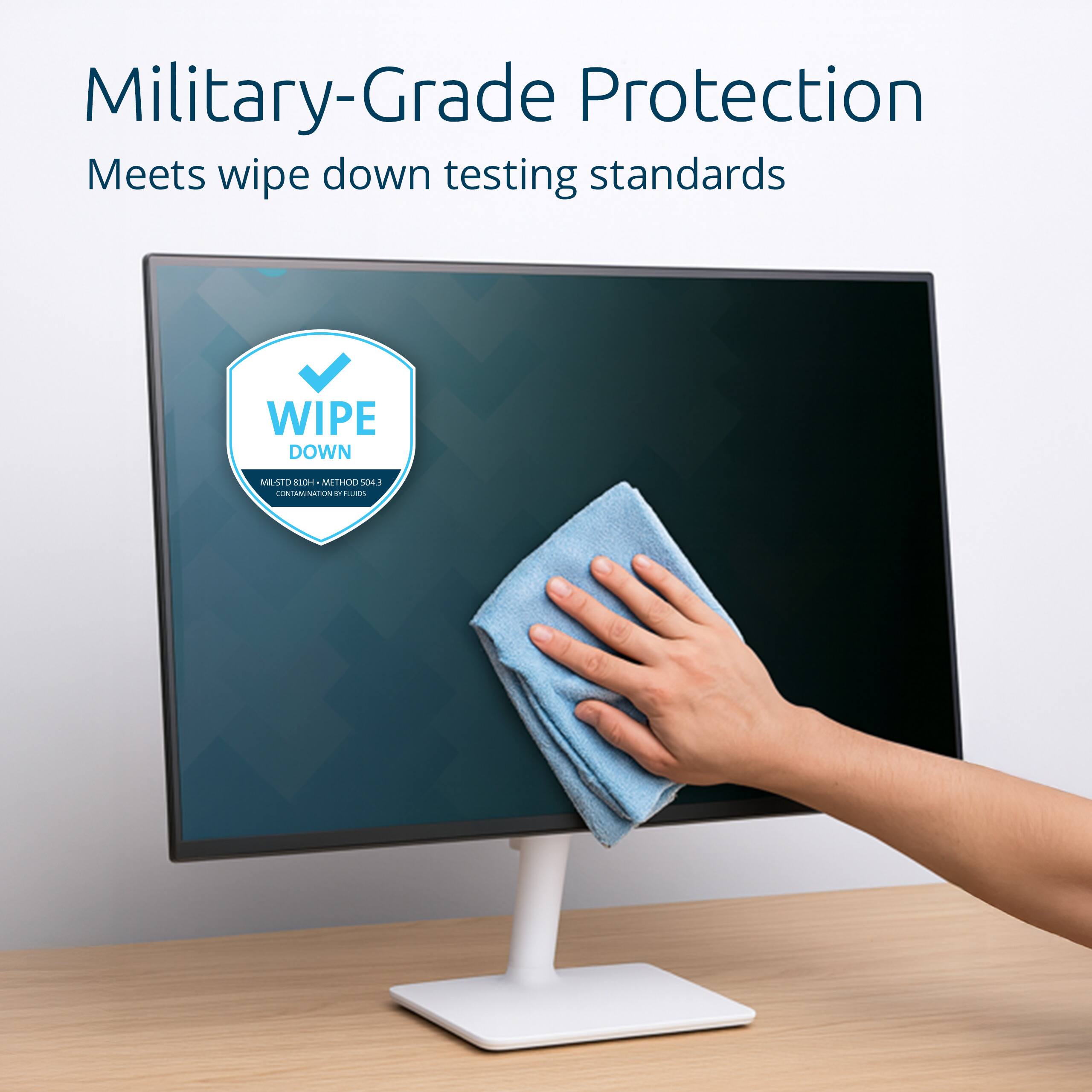 Military-Grade Protection  
Meets wipe down testing standards
