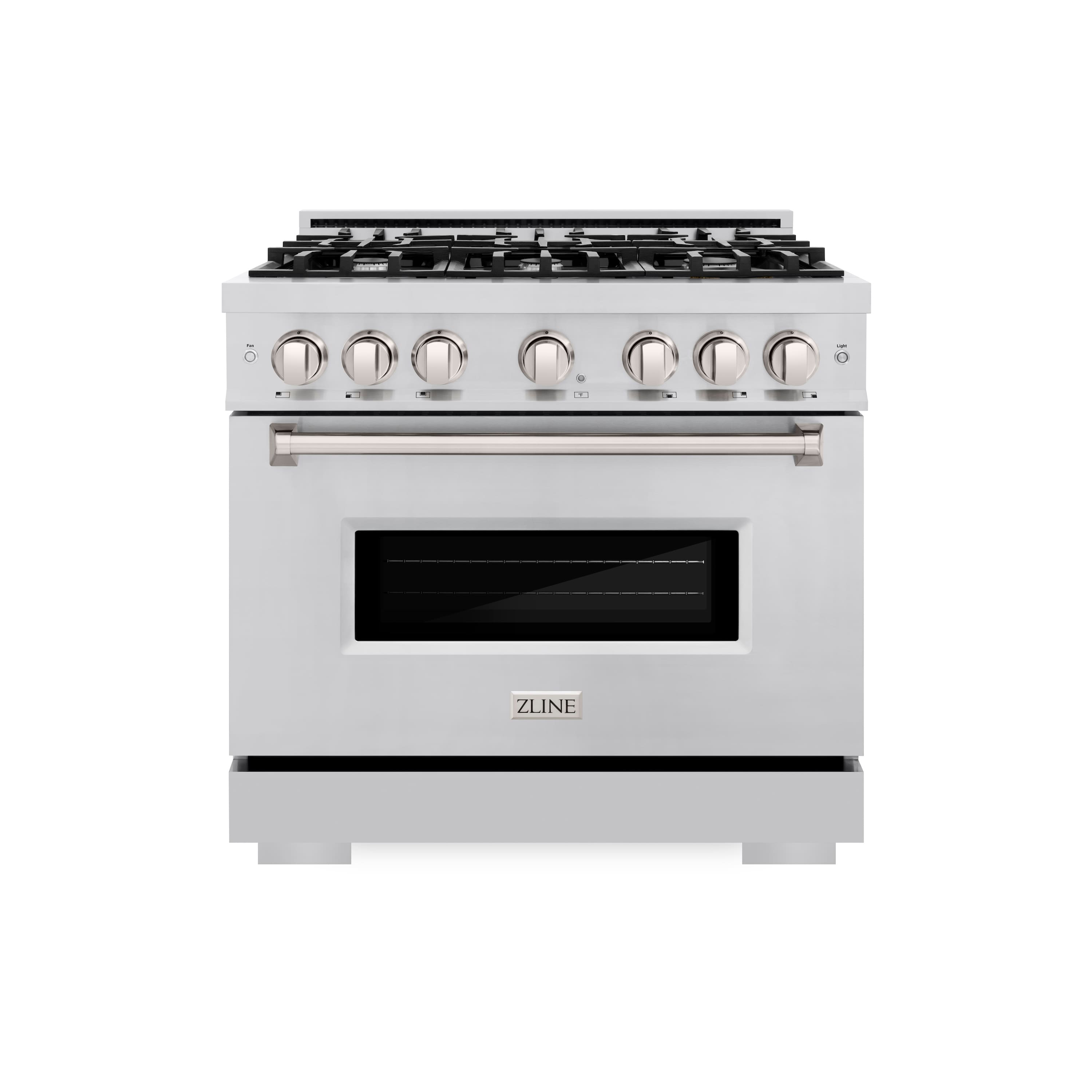 Front. ZLINE - 36" Classic Dual Fuel Stainless Steel Range w/ 6 Burner Cooktop & Convection Oven (CDR36) - Stainless Steel.