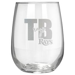 Great American Products - Tampa Bay Rays Etched 17oz. City Stemless Wine Glass - Multicolor