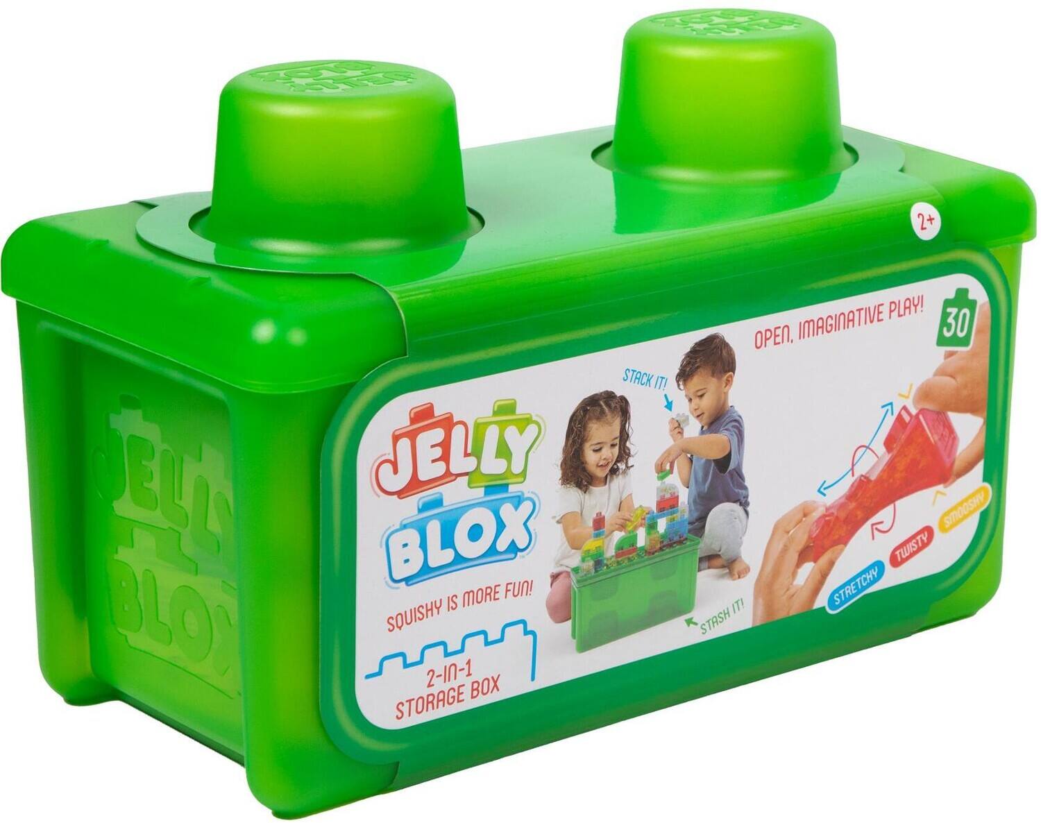 2+
JELLY BLOX
SQUISHY IS MORE FUN!
2-IN-1 BOX STORAGE
STACK IT!
OPEN, IMAGINATIVE PLAY!
30 SMOOSHY TWISTY STRETCHY
STASH IT!