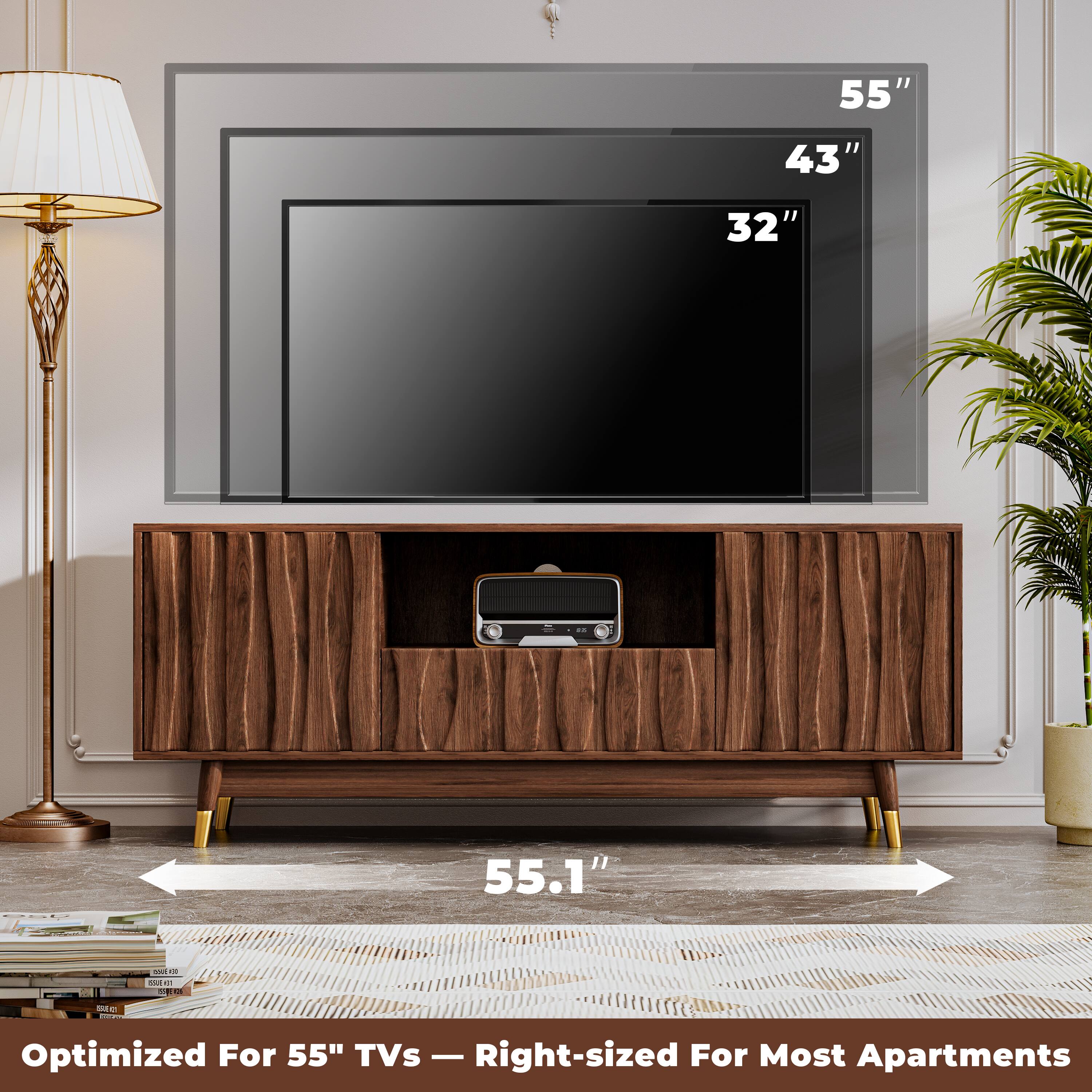 55" 43" 32" 55.1"  
Optimized For 55" TVs — Right-sized For Most Apartments