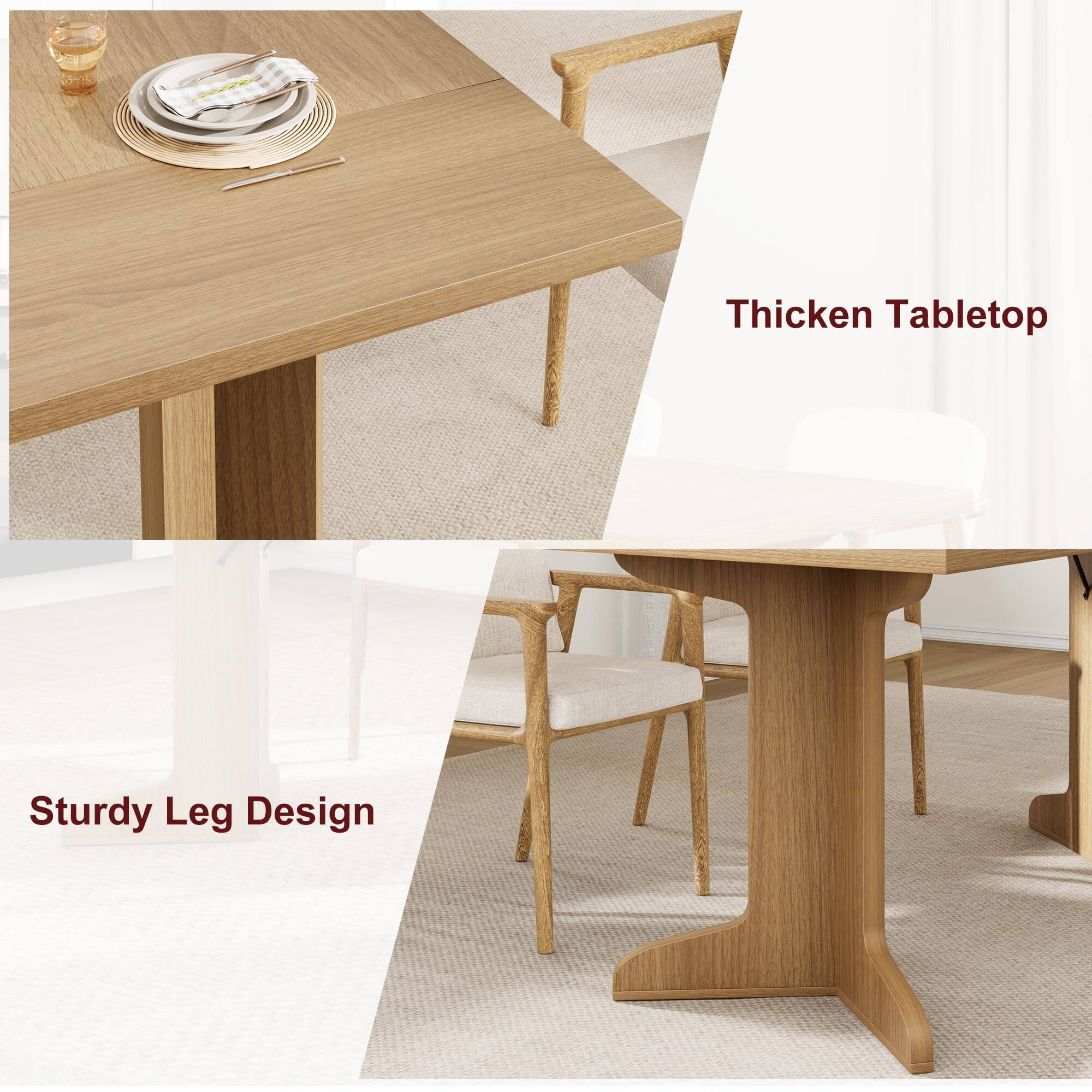 Thicken Tabletop  
Sturdy Leg Design