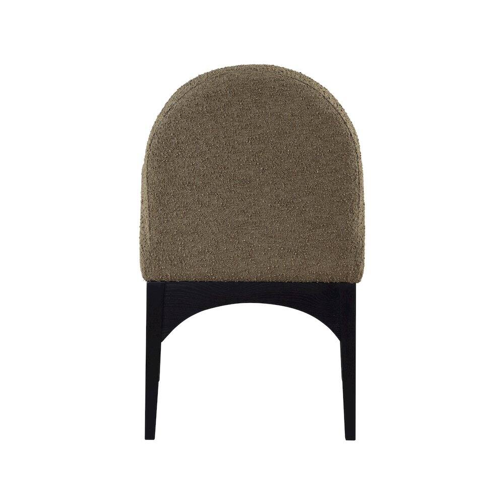 Alt View 1. Meridian Furniture - Waldorf Olive Boucle Fabric Dining Chair - Green.