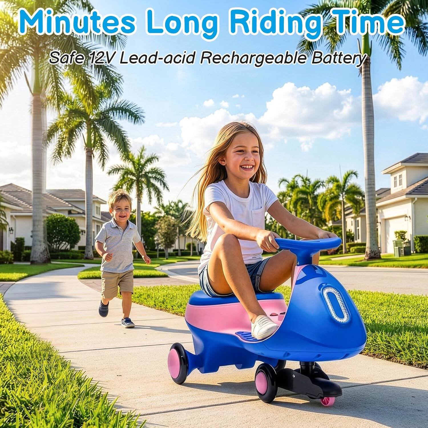 Minutes Long Riding Time  
Safe 12V Lead-acid Rechargeable Battery
