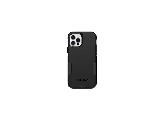 Front. OtterBox - OtterBox Commuter Series iPhone 12/iPhone 12 Pro Case - Black 77-66184 - Black.