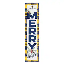 Jardine - Piedmont Technical College 12'' x 48'' Outdoor Merry Christmas Leaner - White