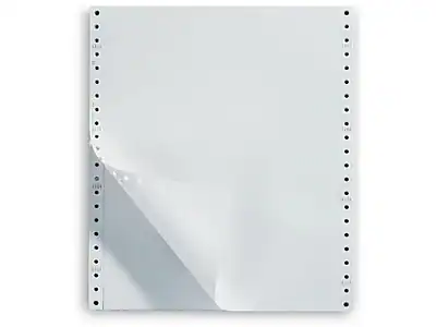 Front. Staples - 9.5" x 11" Continuous Paper, 15 lbs., 100 Brightness, 3200/Carton - White.