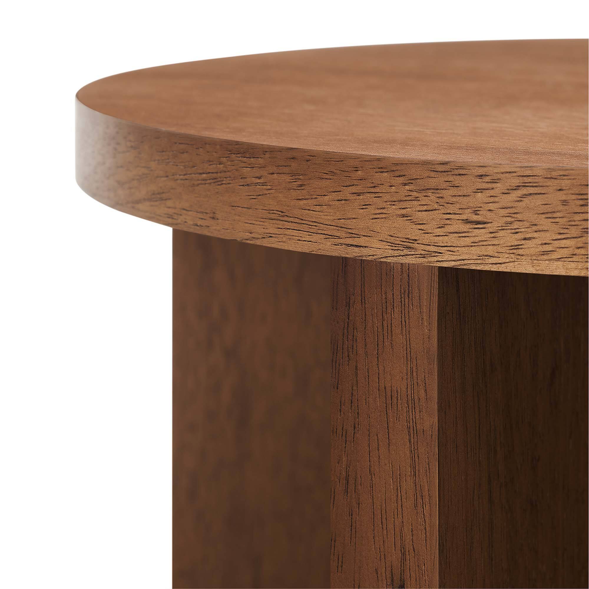 Alt View 4. Modway - Silas Round Wood Side Table by Modway - Walnut.