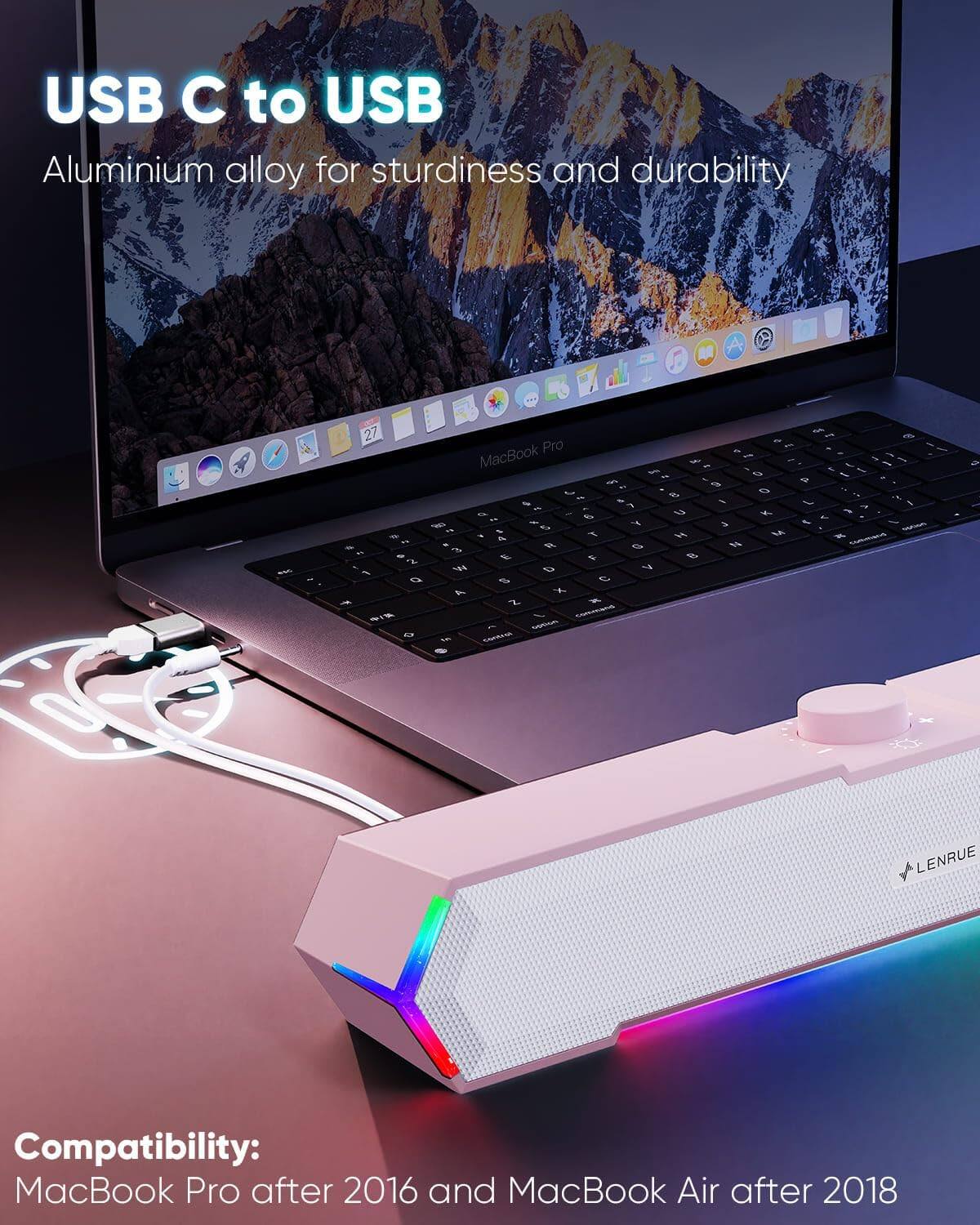 USB C to USB  
Aluminium alloy for sturdiness and durability  

Compatibility:  
MacBook Pro after 2016 and MacBook Air after 2018