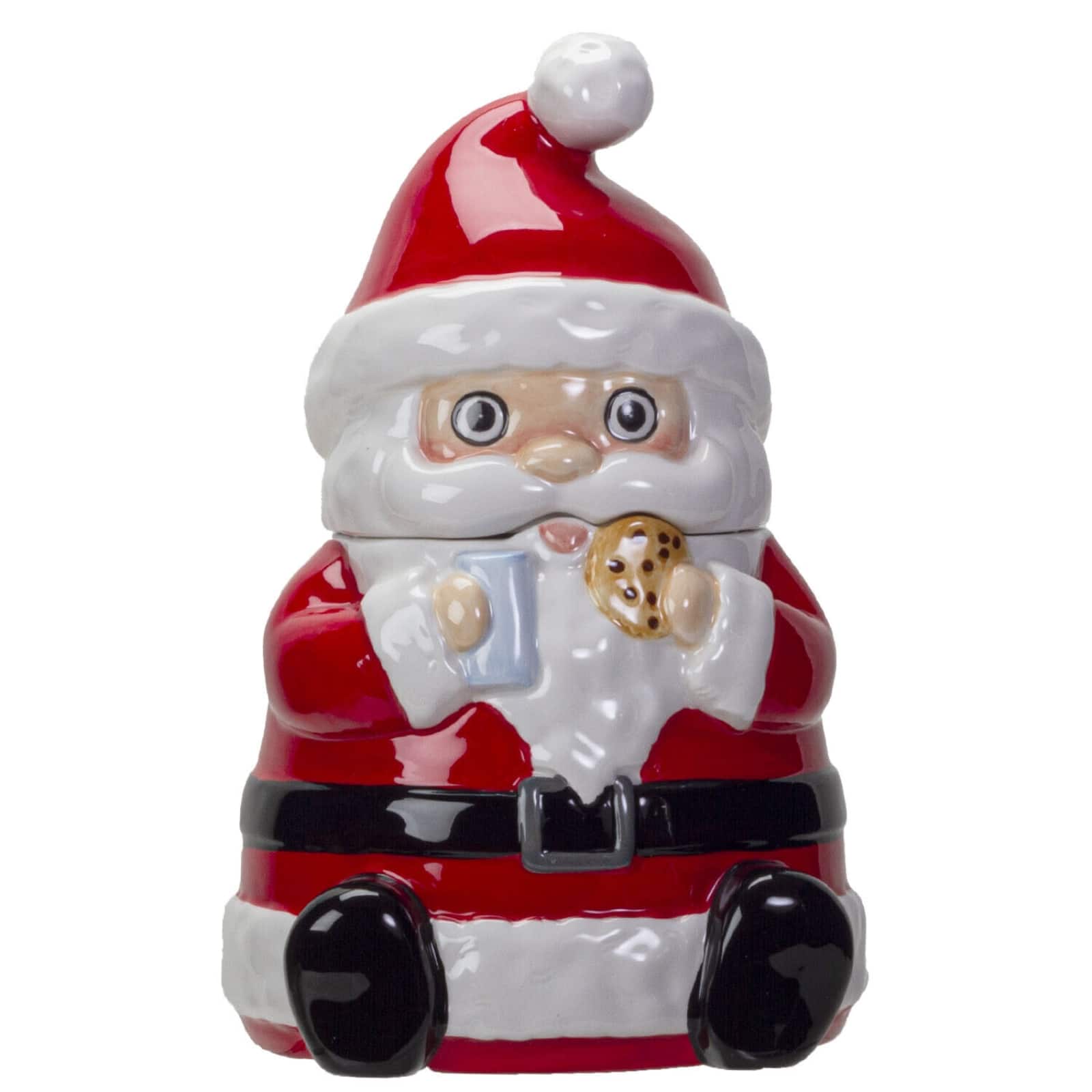 Pacific Trading - Santa Claus Ceramic Cookie Jar 10 inch - Multicolor