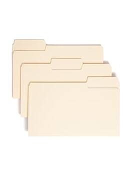 Smead - SuperTab File Folder, Oversized 1/3-Cut Tab, Legal Size, 100/Box (15301) - Manila