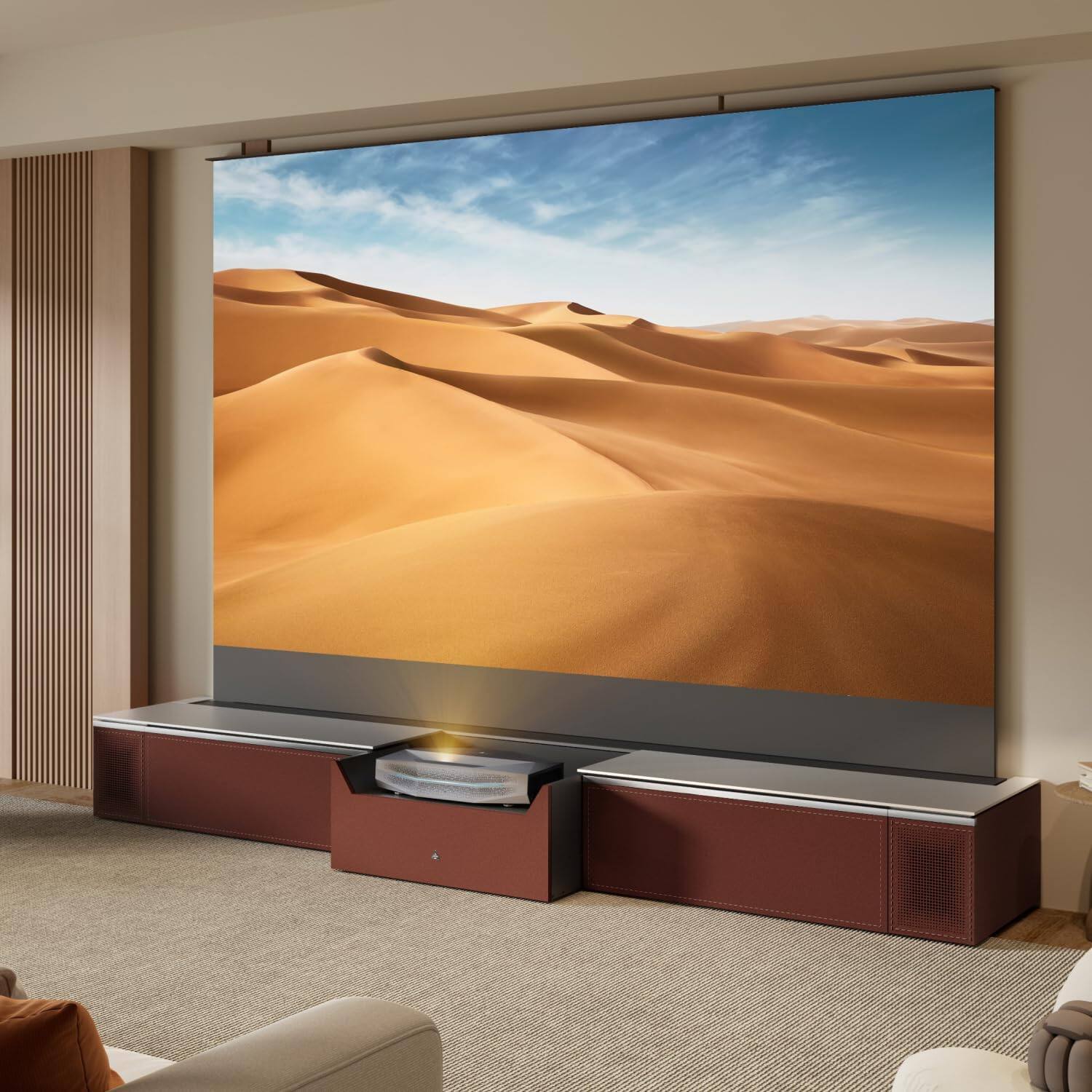 Alt View 1. AWOL Vision - VTVC-130-S 4K UHD Smart Triple Laser Vanish TV ， HDR10+, Dolby Vision - BLACK.