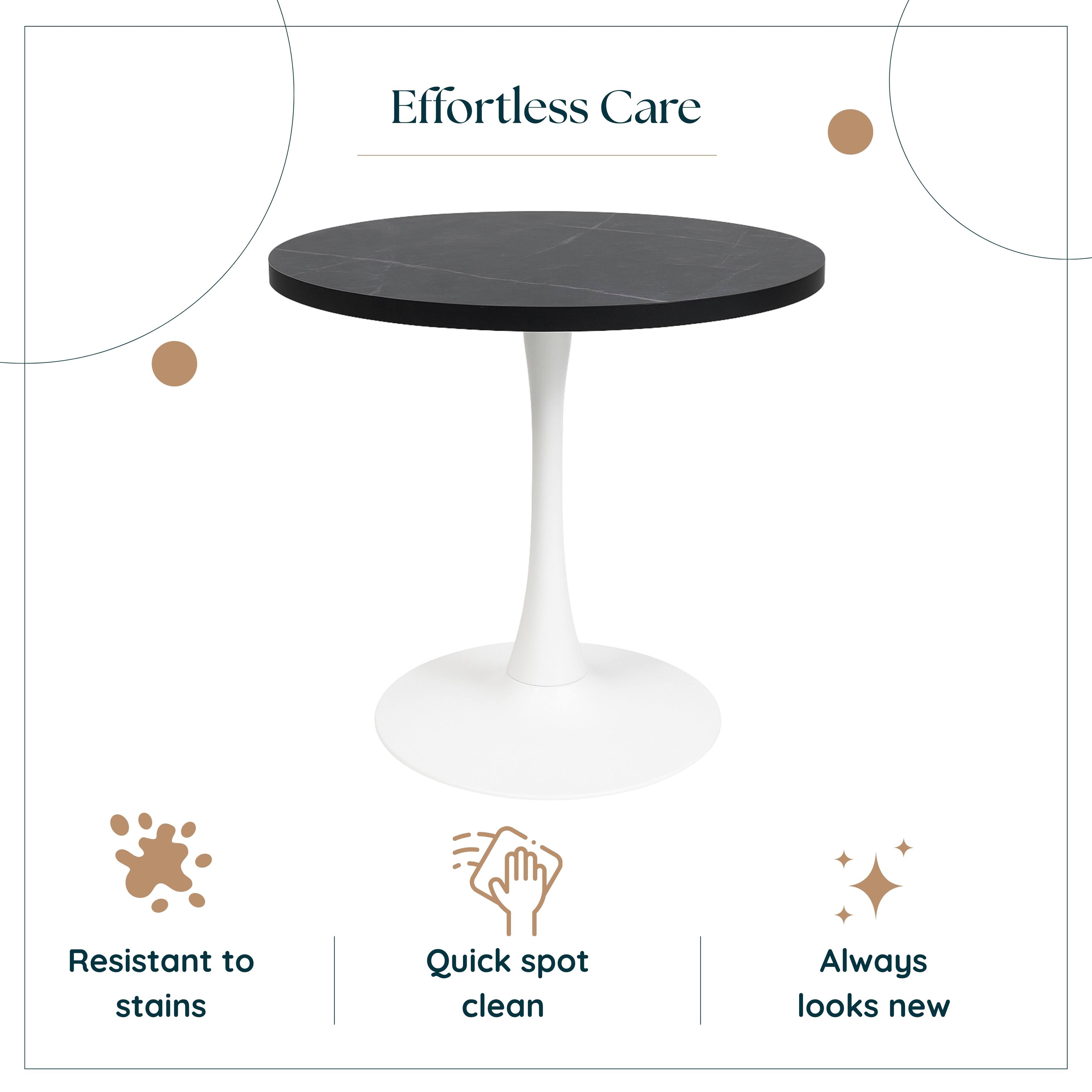 Effortless Care  
Resistant to stains  
Quick spot clean  
Always looks new
