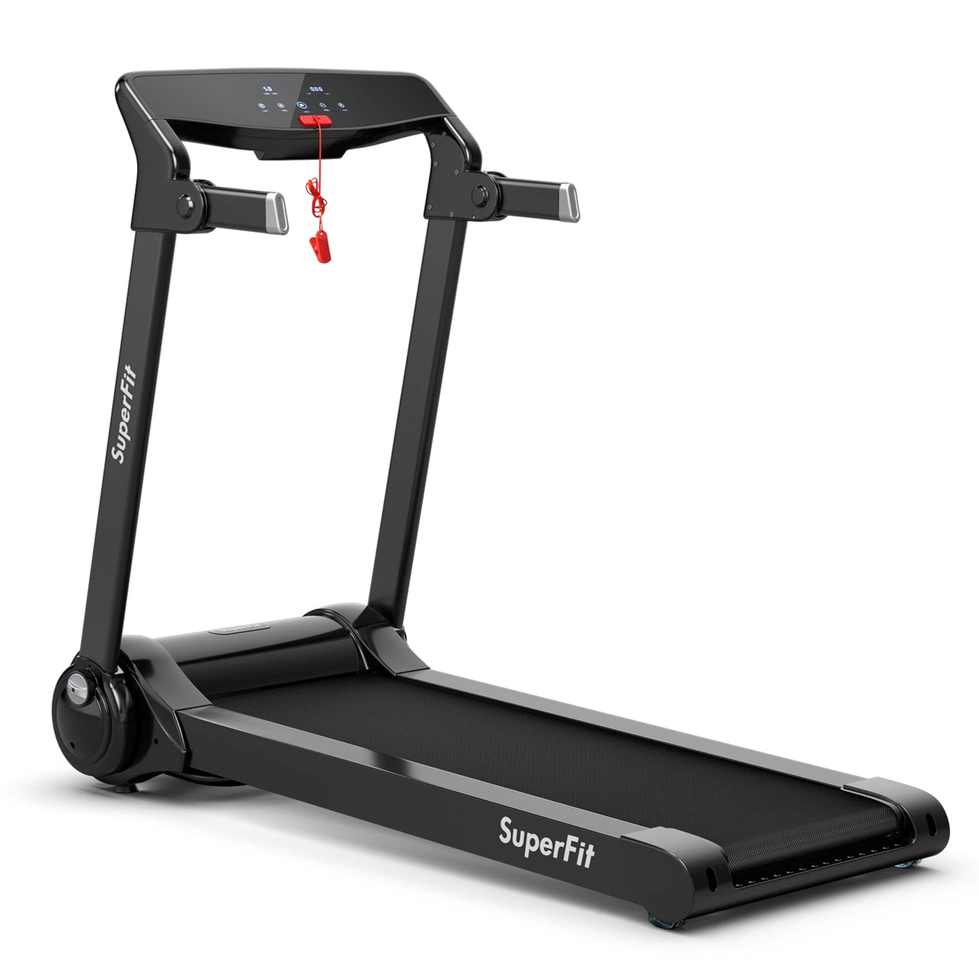 Gymax - Folding Electric Treadmill 3.0HP Exercise Running Machine w/ App Control Silver - Silver + Black