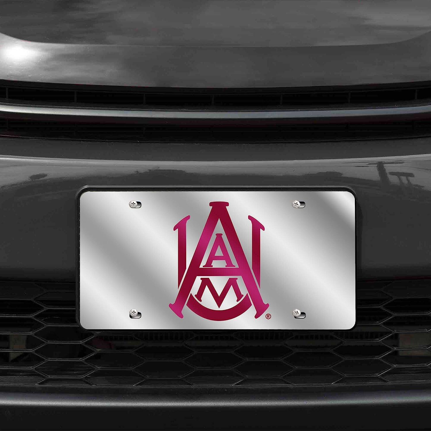 Alt View 1. Rico Industries - Alabama A&M Bulldogs Mirrored Laser Cut License Plate Laser Tag - Multi.