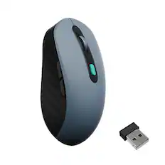 Front. Keychron - BM25 Wireless Mouse with Silent Micro Switch - Space Gray.