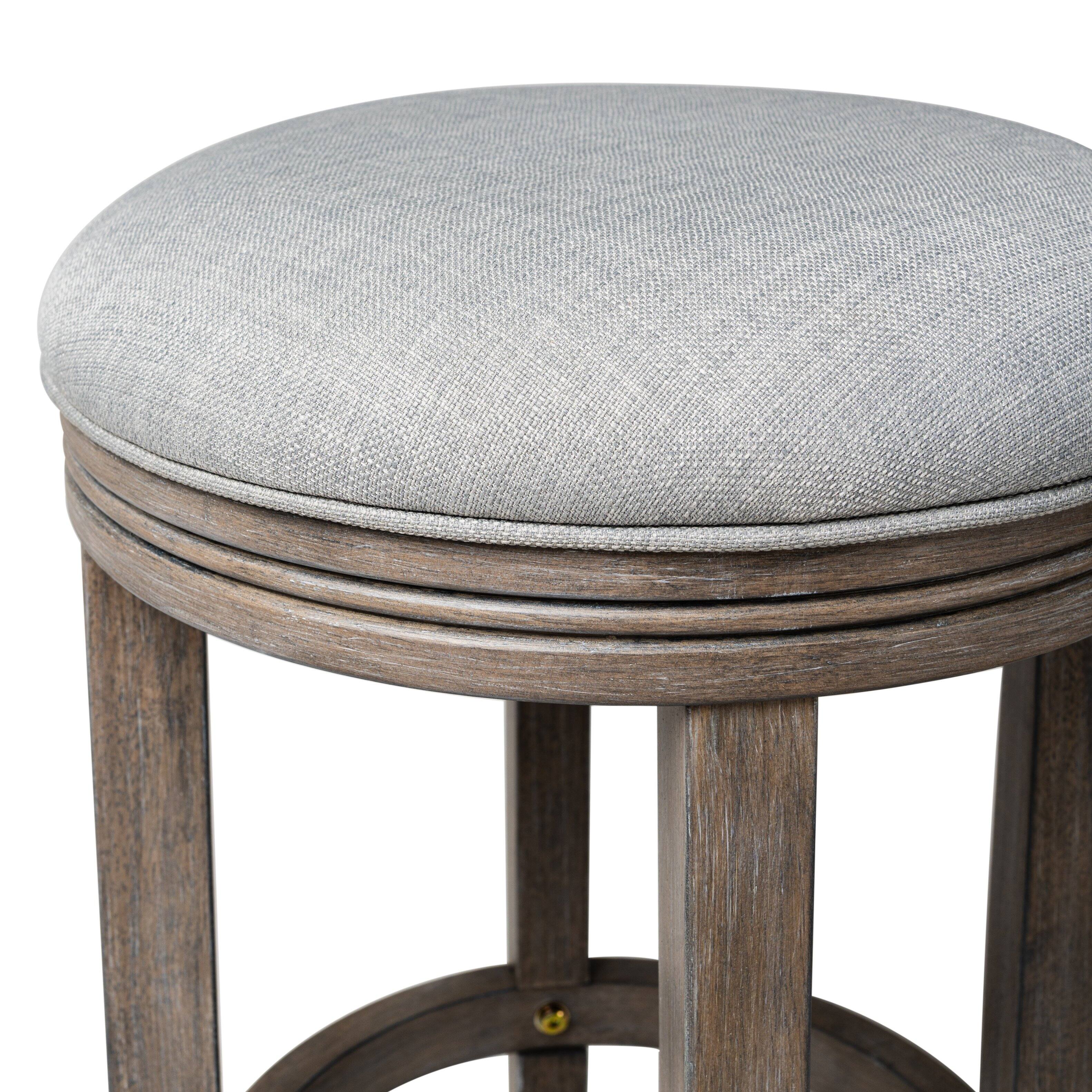 Alt View 4. Maven Lane - 26" Eva Counter Stool in Reclaimed Oak Finish with Fabric Upholstery - Reclaimed Oak.