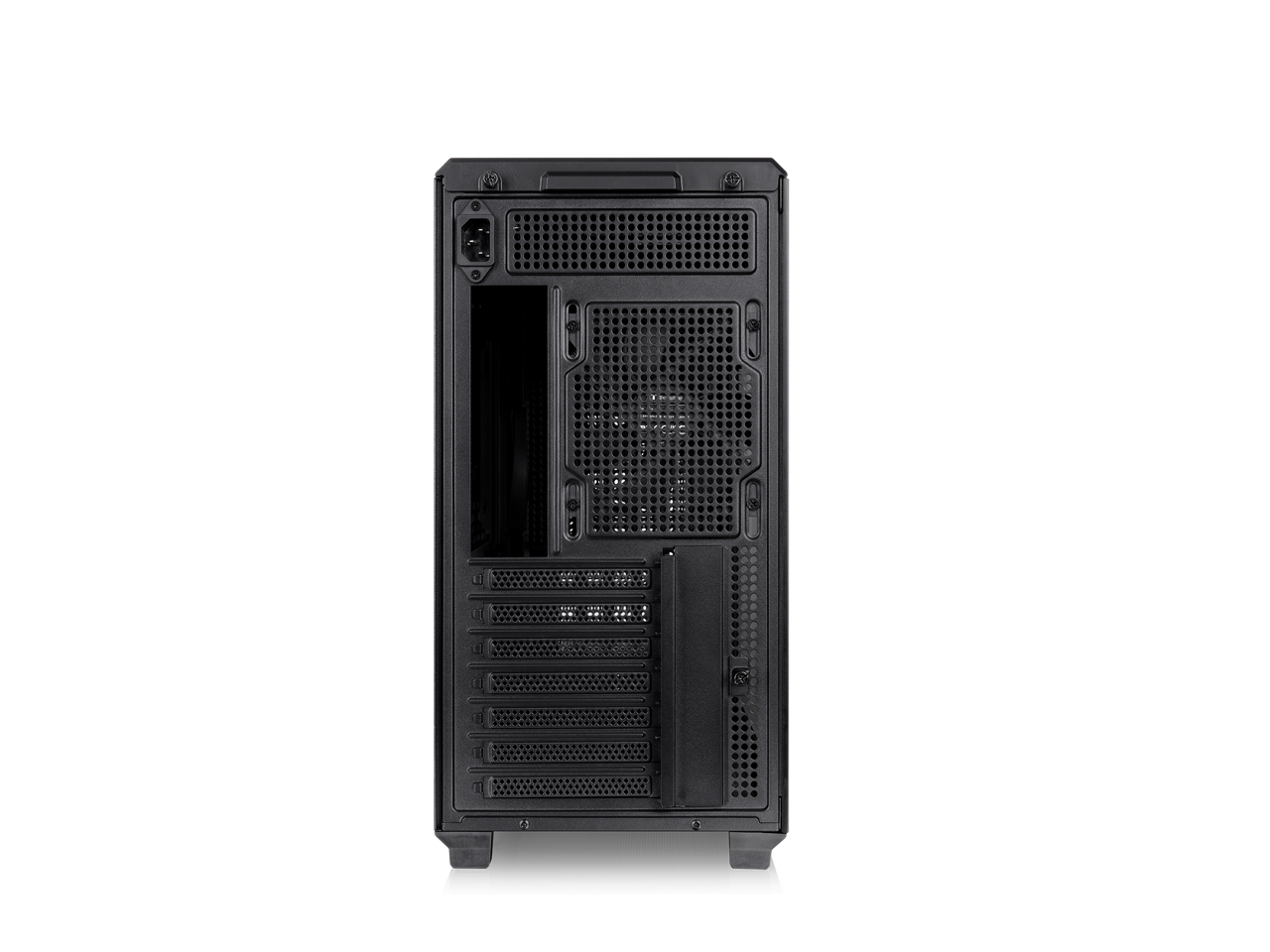 Alt View 4. Thermaltake - Thermaltake TR300 WS; 6.0" LCD; Wood Trim; Mid Tower; 1x120mm Fan; ATX/mATX/mITX; 360mm Rad; 410mm GPU; Black - Black.