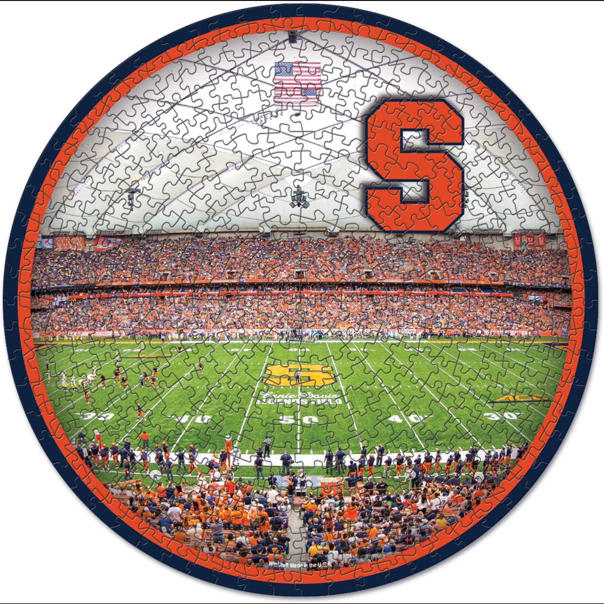 WinCraft - Syracuse Orange Round 500-Piece Puzzle - Multicolor